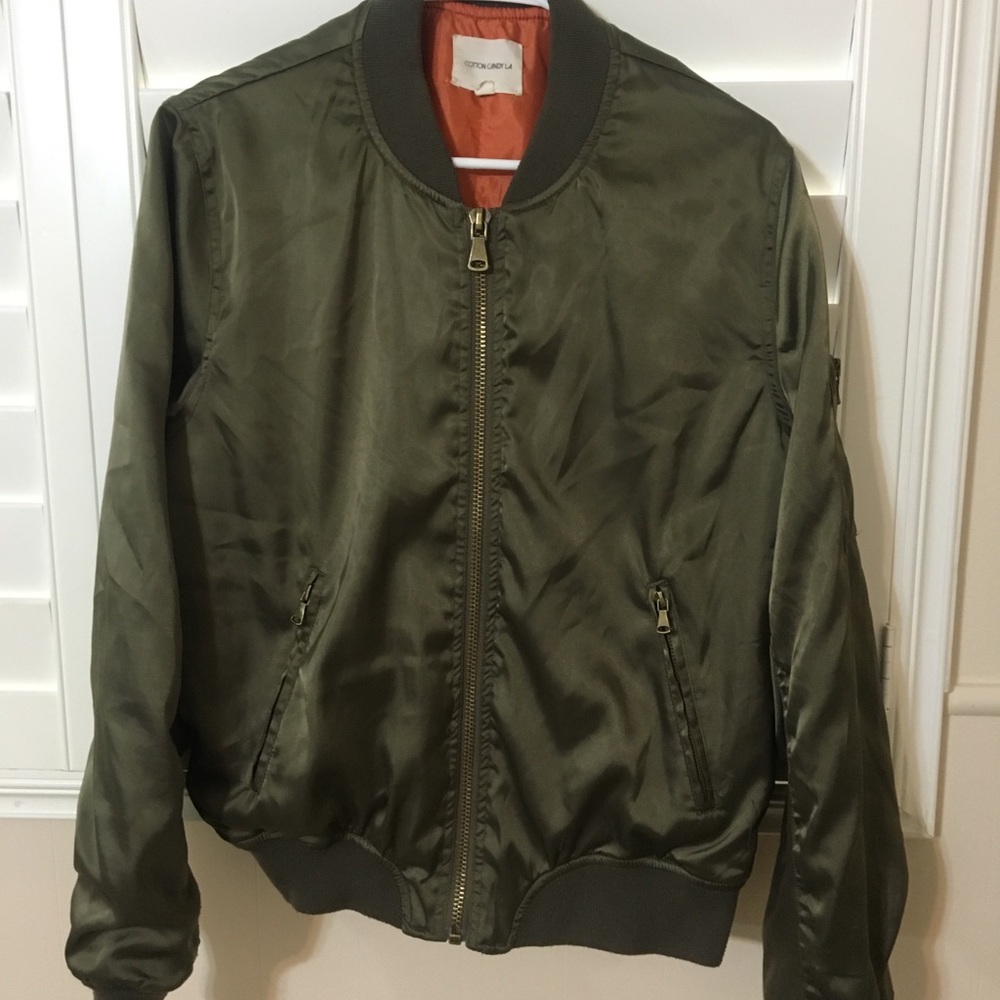 Green bomber jacket